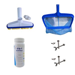 Aqua Max 5-Piece Pool Cleaning Set with HiVac, Leaf Net, Connector, Bolts & Test Kit